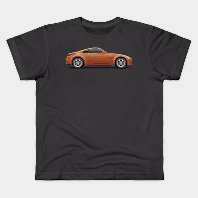 350Z Z33 Orange Kids T-Shirt by ARVwerks